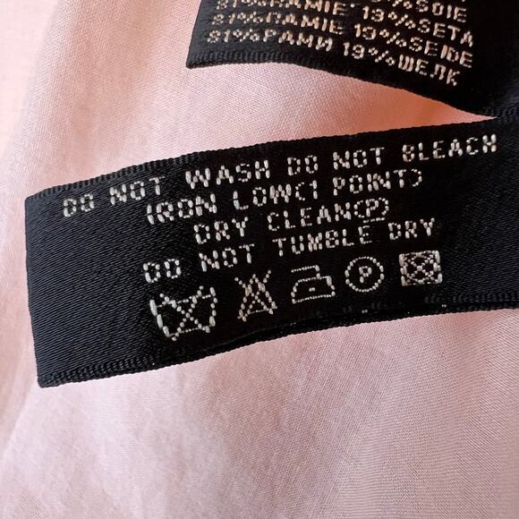 RALPH LAUREN Black Label Silk Blend Pleated Skirt in Soft Pink Women's Size 4 - Picture 11 of 11